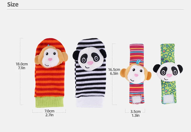 Foot Finders & Wrist Rattles for Infants Toys Black and White Sensory Toys Baby Essentials for Newborn Wrist Rattle Baby Gifts