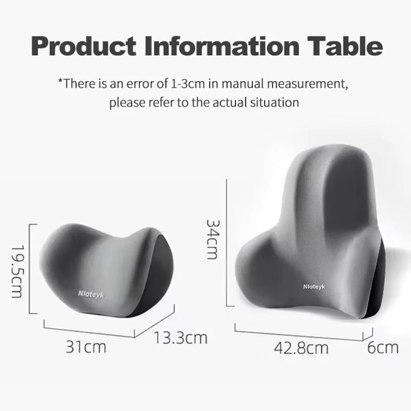 Car Neck Pillow Memory Foam Protective Lumbar Back Support Breathable Car Headrest Cushion Relieve Stress Car Seat Pillow