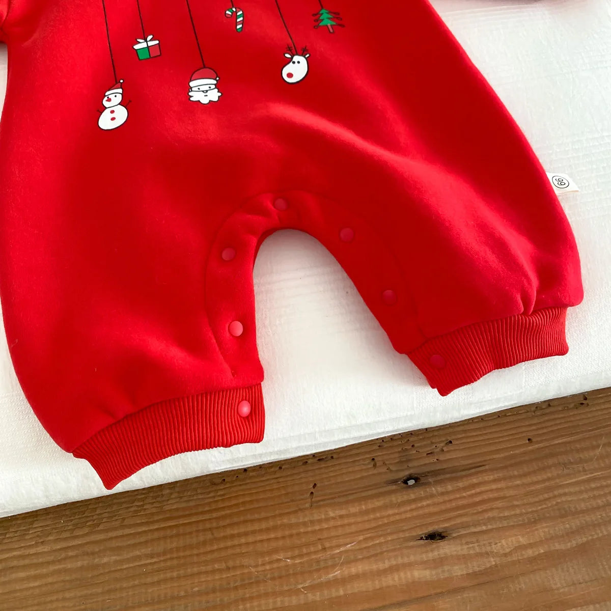 Infant Baby Boys Girls Christmas Romper Long Sleeve Thicken Hooded Letters Print Jumpsuit Fall Winter Newborn Clothes Christmas