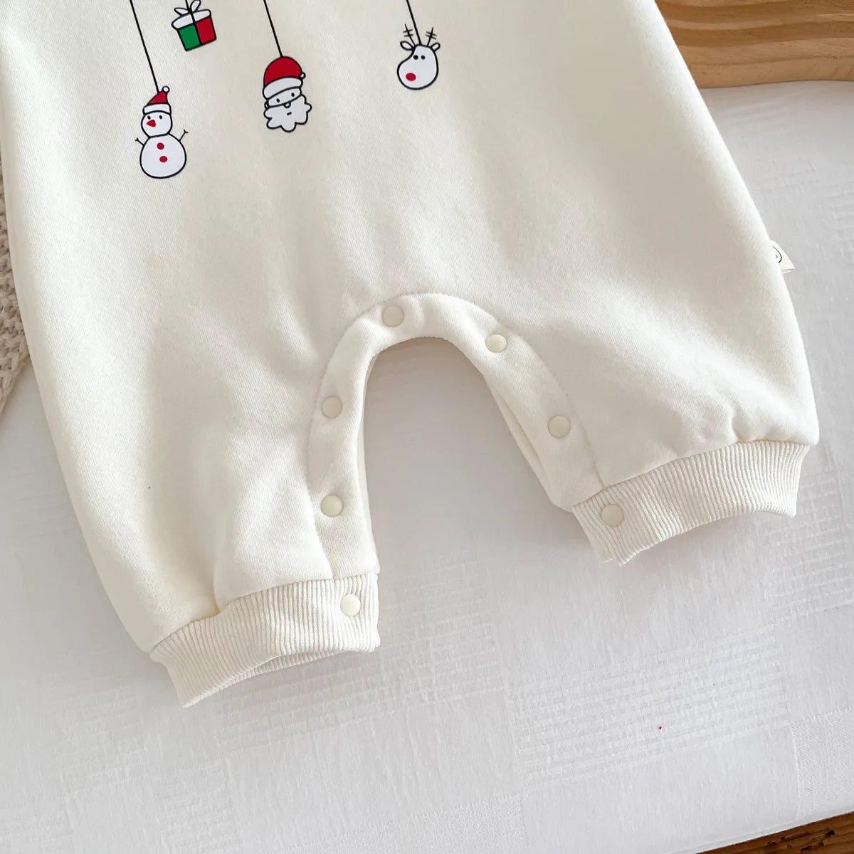 Infant Baby Boys Girls Christmas Romper Long Sleeve Thicken Hooded Letters Print Jumpsuit Fall Winter Newborn Clothes Christmas