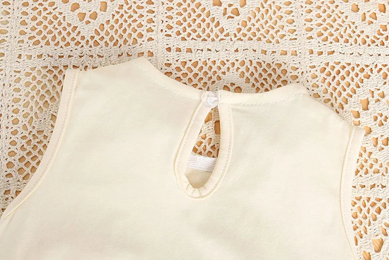 2024 Baby Summer Clothes 0-2 Y Infant Girls Cute Cartoon Sleeveless Bodysuit Newborn Jumpsuit Toddler Outwear