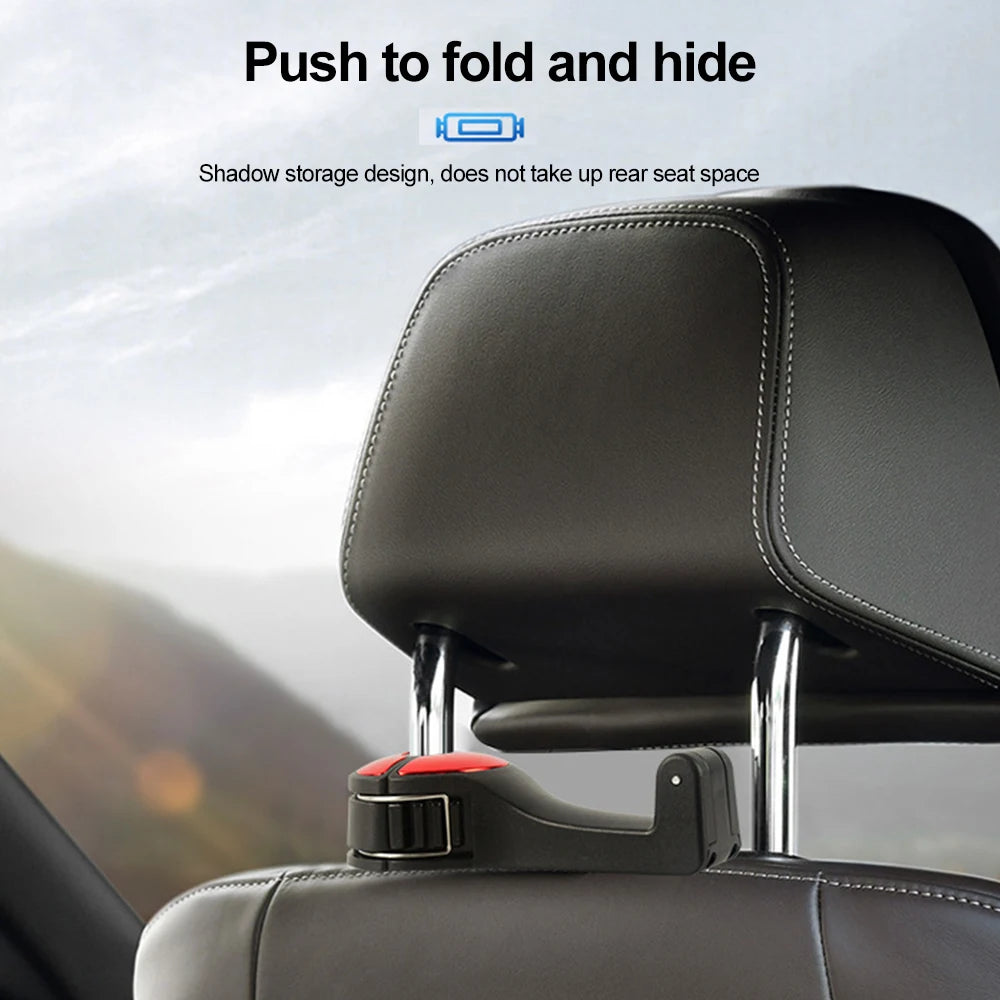 Universal Car Bracket Hook Multi-Function Hanging Storage Mobile Phone Holder Rear Seat Hanger Hook for Bag Purse Cloth Grocery
