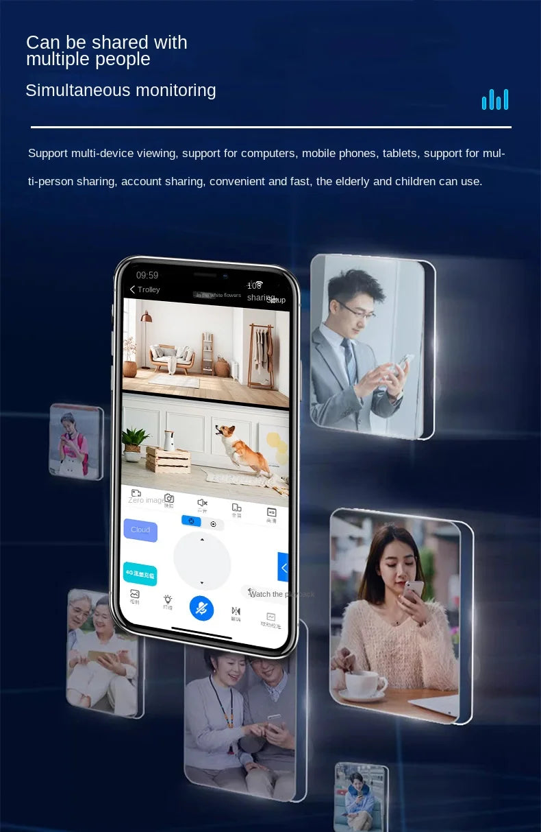 1080P HD WIFI Camera PTZ IP Security Protection Surveillance Camera Auto Tracking Baby Pets Monitor Smart Home Robot Cameras