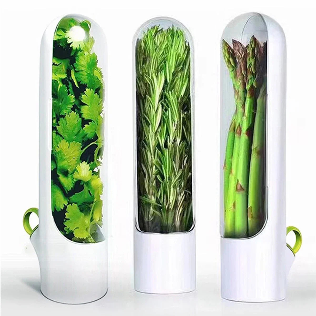 1/2/3PCS Herb Saver Storage Container Fresh Herb Keeper Vanilla Vegetables Fresh Preservation Bottle For Refrigerator Kitchen