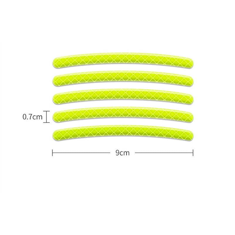 Car Wheel Hub Reflective Stripes Door Handle Safety Warning Sticker Car Rear Warning Tape Automobile Sticker Exterior Accessorie