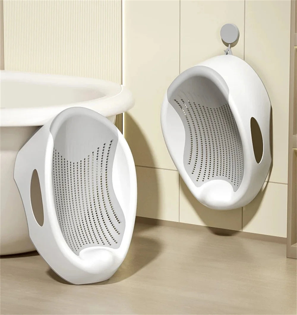 Soft Touch Baby Bath Tub Silicone Mesh Support Non Slip Base Newborn Foot Bath Bucket Bathroom Grey UK