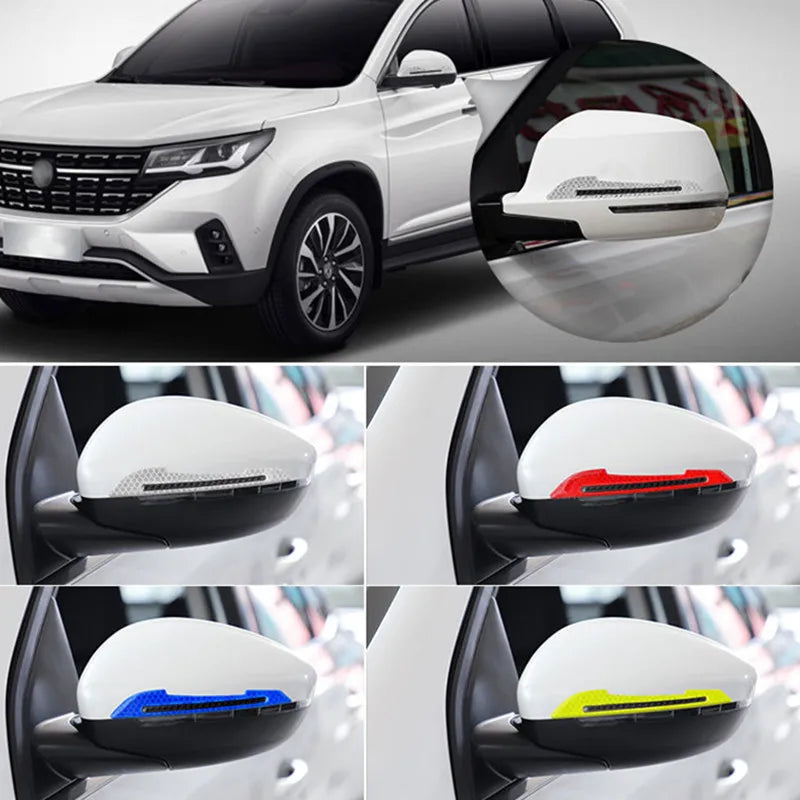Car Wheel Hub Reflective Stripes Door Handle Safety Warning Sticker Car Rear Warning Tape Automobile Sticker Exterior Accessorie