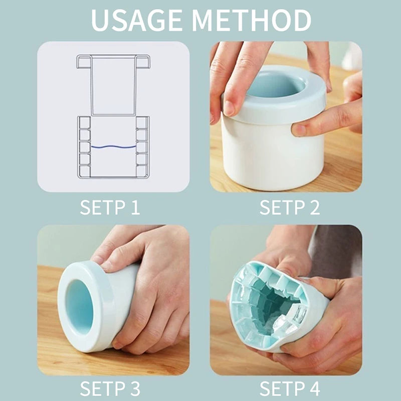 4/6/8/15/160 Grid Big Ice Tray Mold Giant Jumbo Large Food Grade Silicone Ice Cube Square Tray Mold DIY Ice Maker Ice Cube Tray