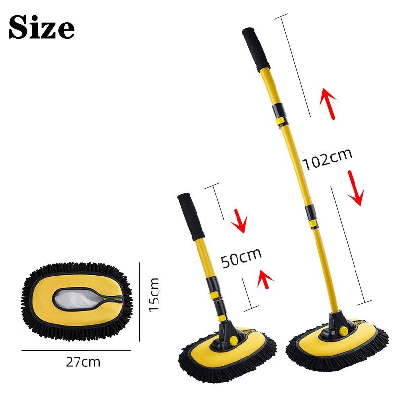 New Car Wash Mop Cleaning Brush Telescoping Long Handle Cleaning Mop Retractable Bent Bar Car Wash Brush Car Cleaning Tools