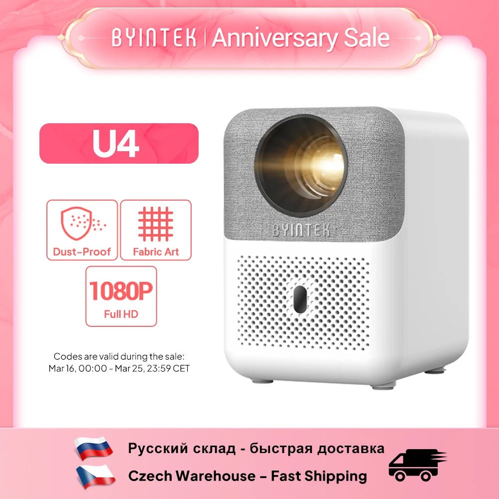 LOVE U4 Smart Mini Home Theater Projector 4K 1080P Video Android WIFI for Smartphone Cinema