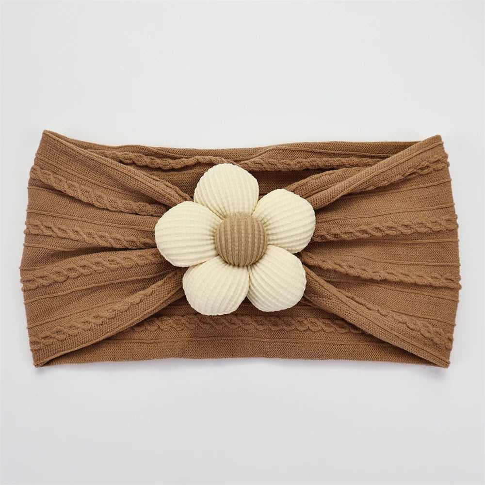 New Flower Nylon Girl Hairband Elastic Soft Baby Headband for Children Turban Headwear for Newborn Baby Kids Hair Accessories