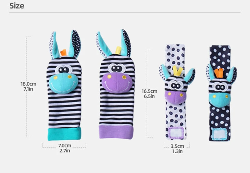 Foot Finders & Wrist Rattles for Infants Toys Black and White Sensory Toys Baby Essentials for Newborn Wrist Rattle Baby Gifts