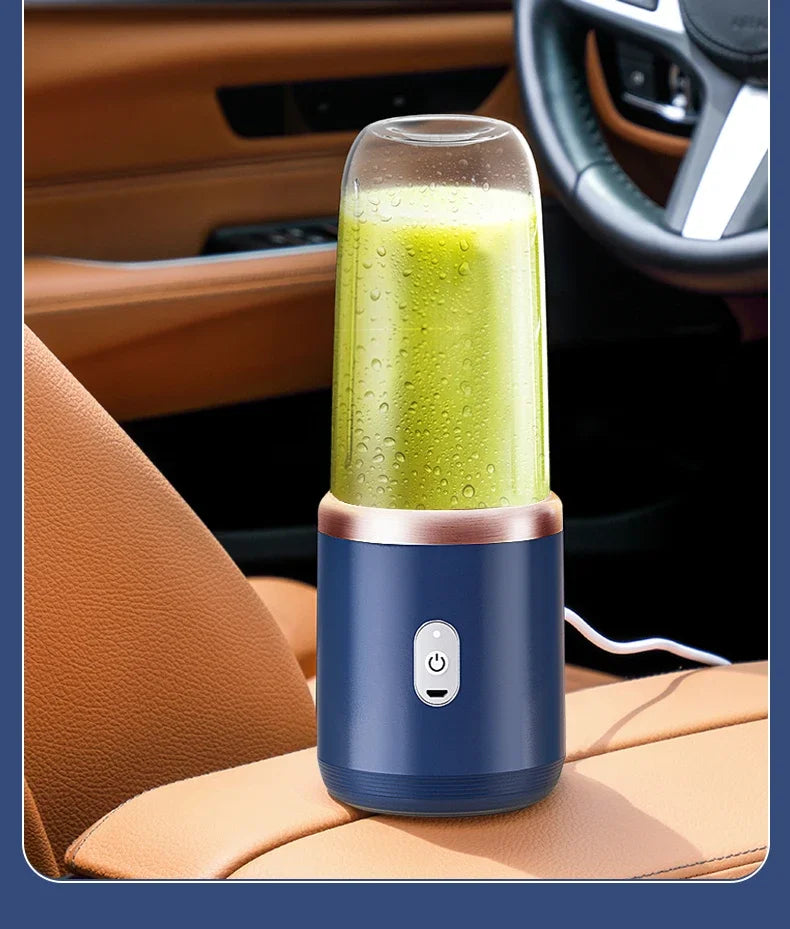 6 Blade Portable Juicer USB Rechargeable Juicer Stainless Steel Blade Cup Juicer Fruit Automatic Smoothie Blender Kitchen Tool