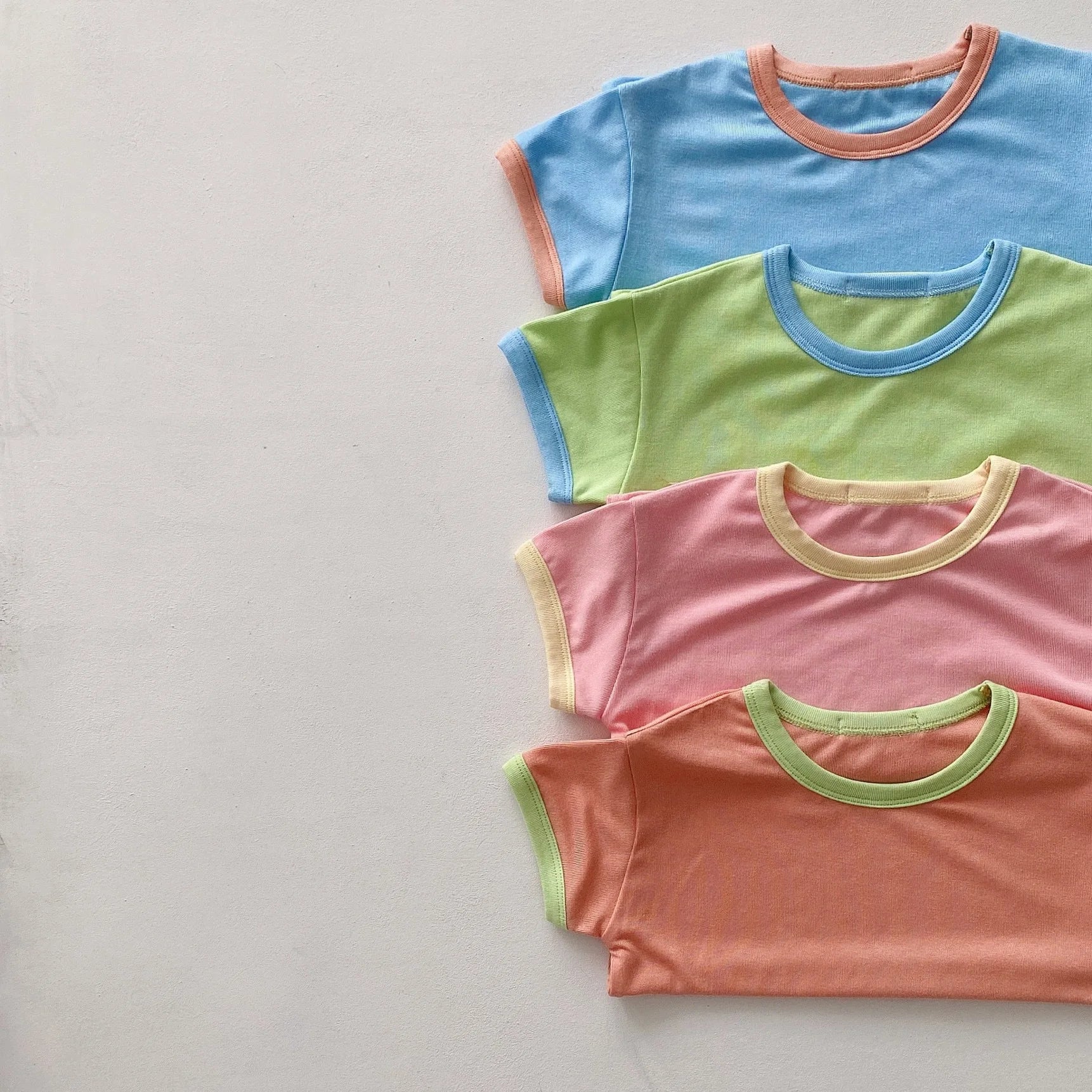 Infant Newborn Girls Boys Summer Short Sleeve Patch Top Tees Plaid Bottoms Kids Baby Clothing Cotton Sets 2pcs 0-24M