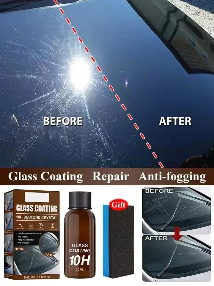 Car Glass Coating Ceramic Coating Nano Crystal Coating Car Windows Polishing Scratch Resistance Glass Waterproof Dustproof Agent