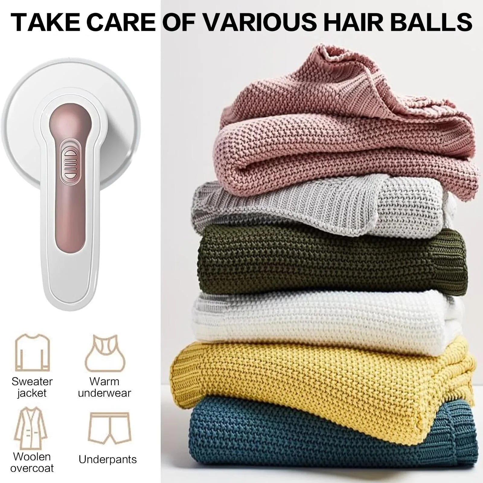 Electric Lint Remover USB Fast Charging Fabric Sweater Shaver Clothes Pill Trimmer for Coats and Sofas Portable Home Care