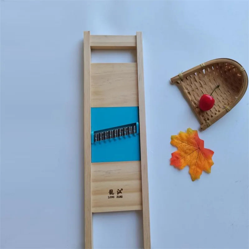 Fries Grid Stainless Potato Grid Steel Potato Kitchen Wooden Home Chip Shred Potato Vegetable French Gadget Cutter Grater Slicer