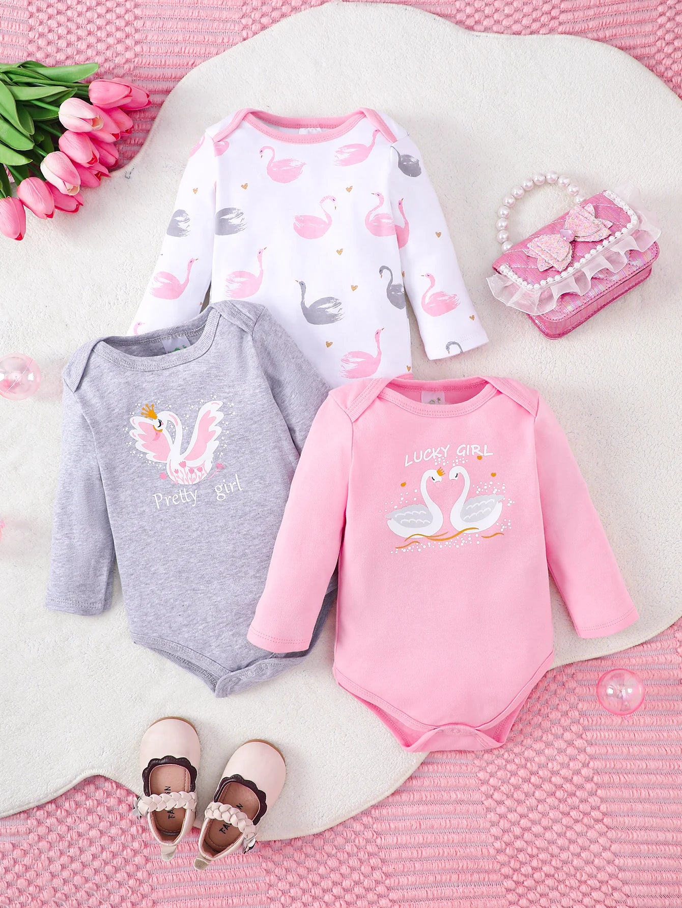 3PCS Spring/Summer New Baby Cotton jumpsuit Fashionable Cute Cartoon Unicorn Series Set for Boys Girls Short sleeved jumpsuit