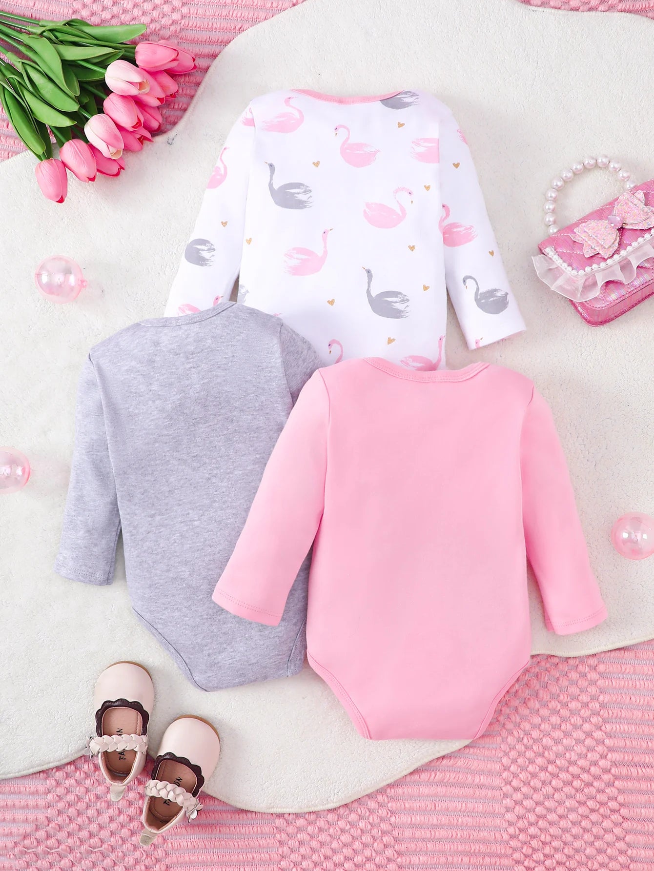 3PCS Spring/Summer New Baby Cotton jumpsuit Fashionable Cute Cartoon Unicorn Series Set for Boys Girls Short sleeved jumpsuit