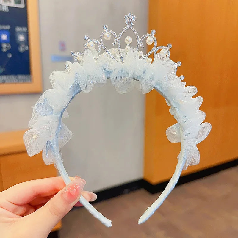 Children's Princess Super Immortal Crown Headpiece Hair Hoop Girl's Birthday One Year Old Photo Headband Baby Stylish Hair Clip