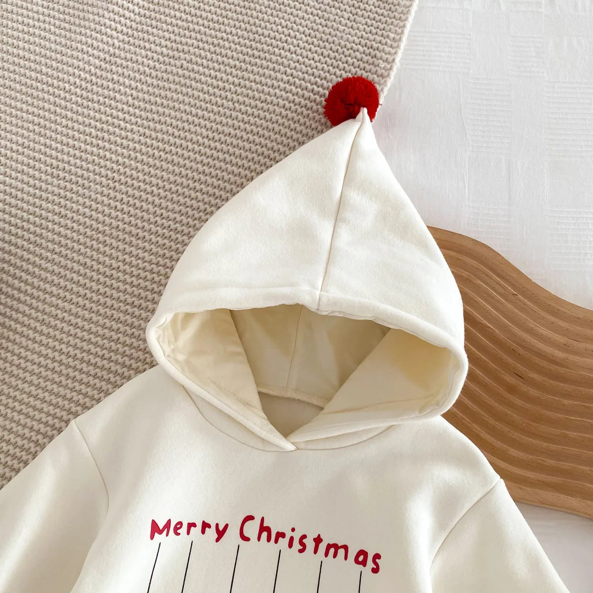Infant Baby Boys Girls Christmas Romper Long Sleeve Thicken Hooded Letters Print Jumpsuit Fall Winter Newborn Clothes Christmas