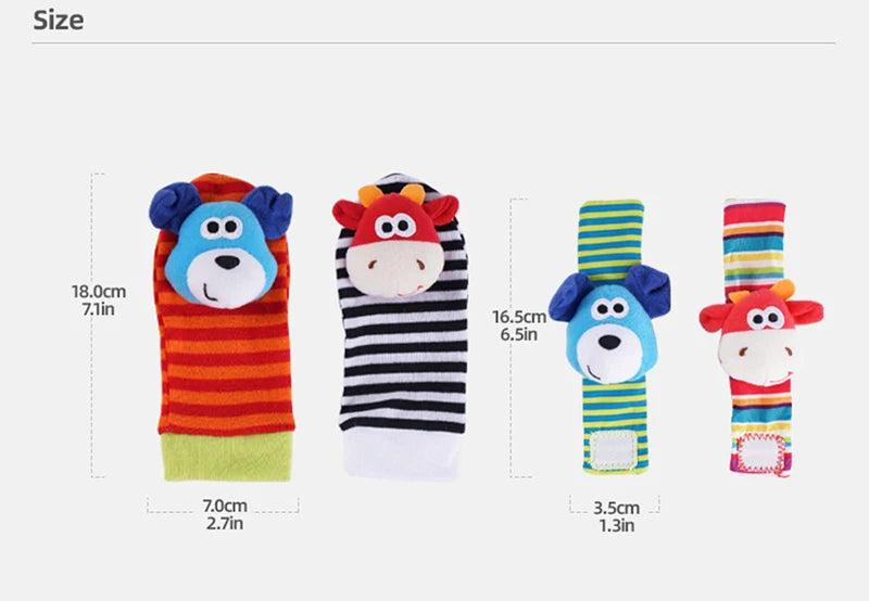 Foot Finders & Wrist Rattles for Infants Toys Black and White Sensory Toys Baby Essentials for Newborn Wrist Rattle Baby Gifts