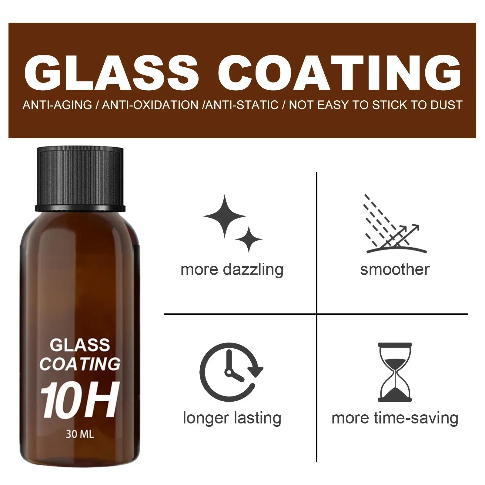 Car Glass Coating Ceramic Coating Nano Crystal Coating Car Windows Polishing Scratch Resistance Glass Waterproof Dustproof Agent