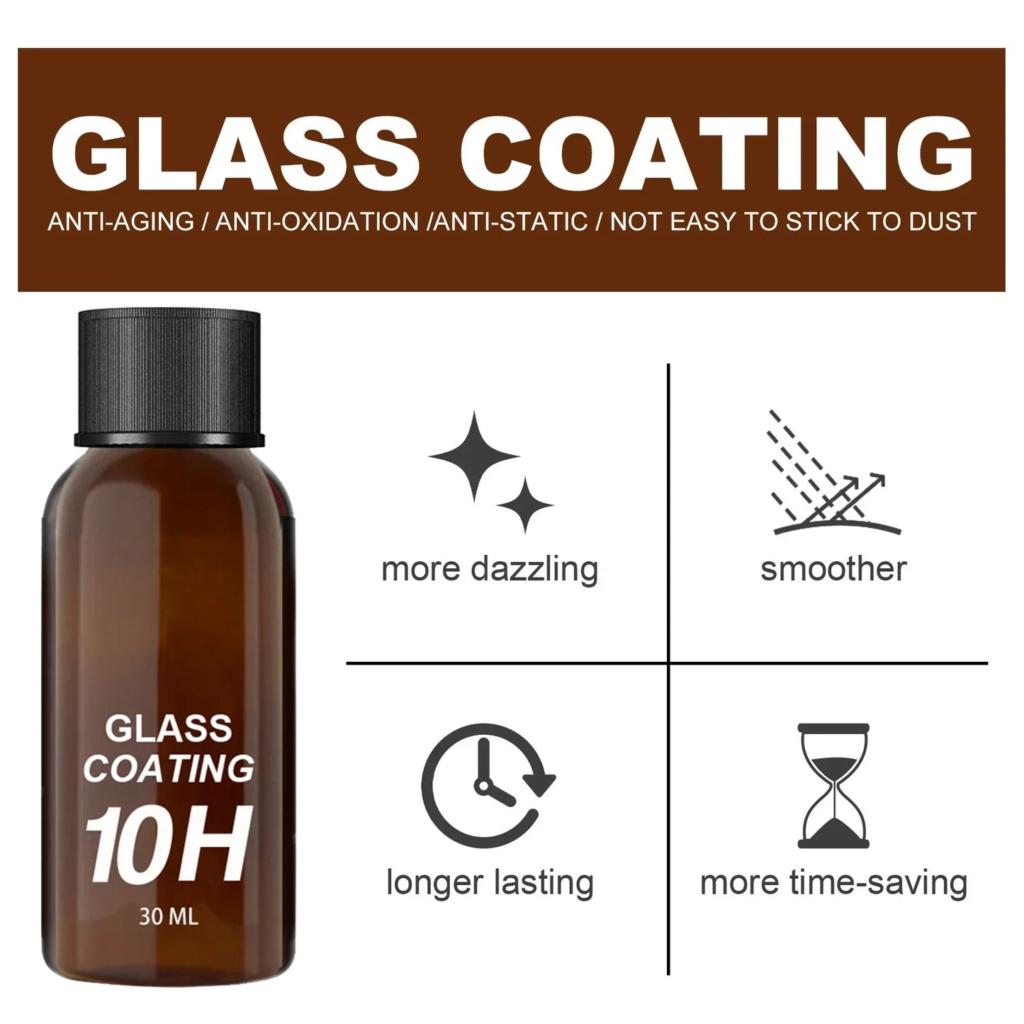 Car Glass Coating Ceramic Coating Nano Crystal Coating Car Windows Polishing Scratch Resistance Glass Waterproof Dustproof Agent