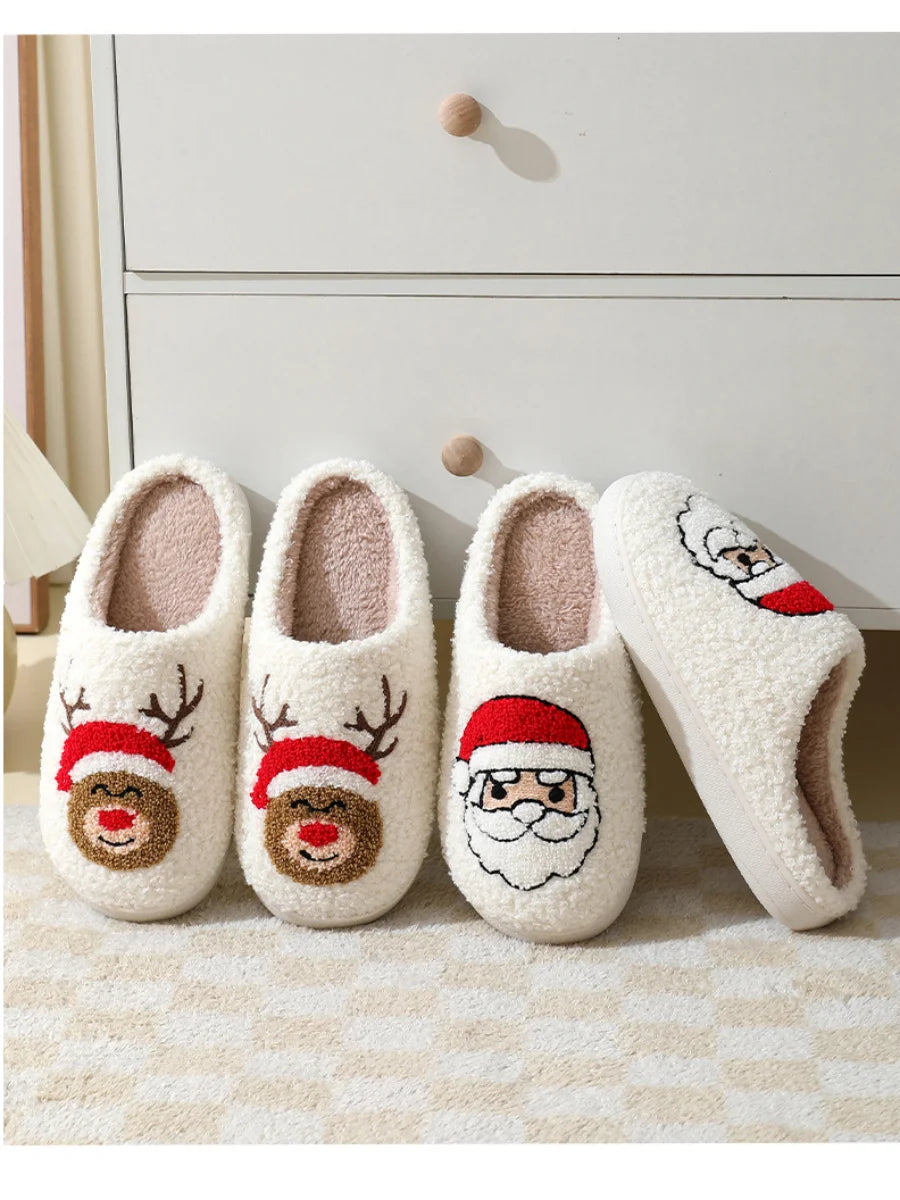 Cute Christmas Elk Slippers