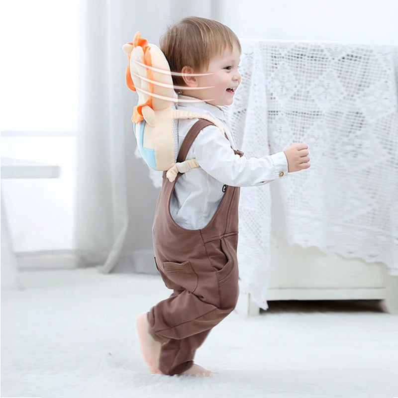 Baby Head Protection Backpack Pillow Toddler Head Safety Pad Cushion Anti-fall Head Protection Pillow Highly Elastic Breathable
