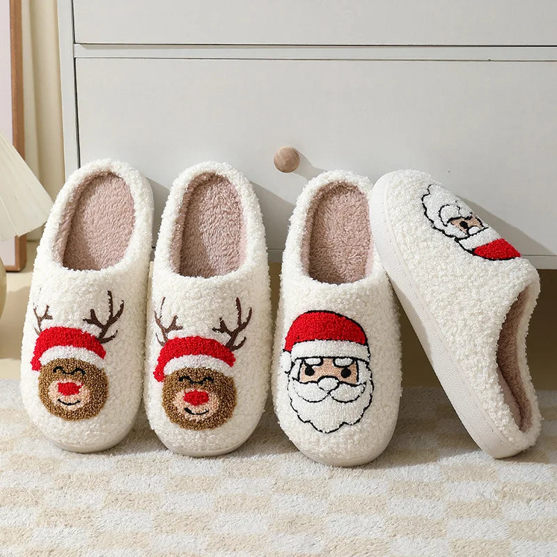 Cute Christmas Elk Slippers
