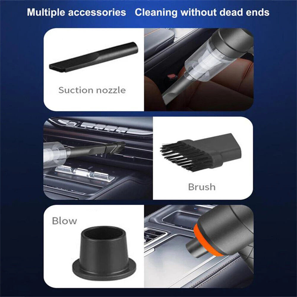 Wireless Handheld Vacuum Cleaner 2 in1 Portable Mini Rechargeable Hand Held Dual Use Vacuum Cleaner Air Blower for Home and Car