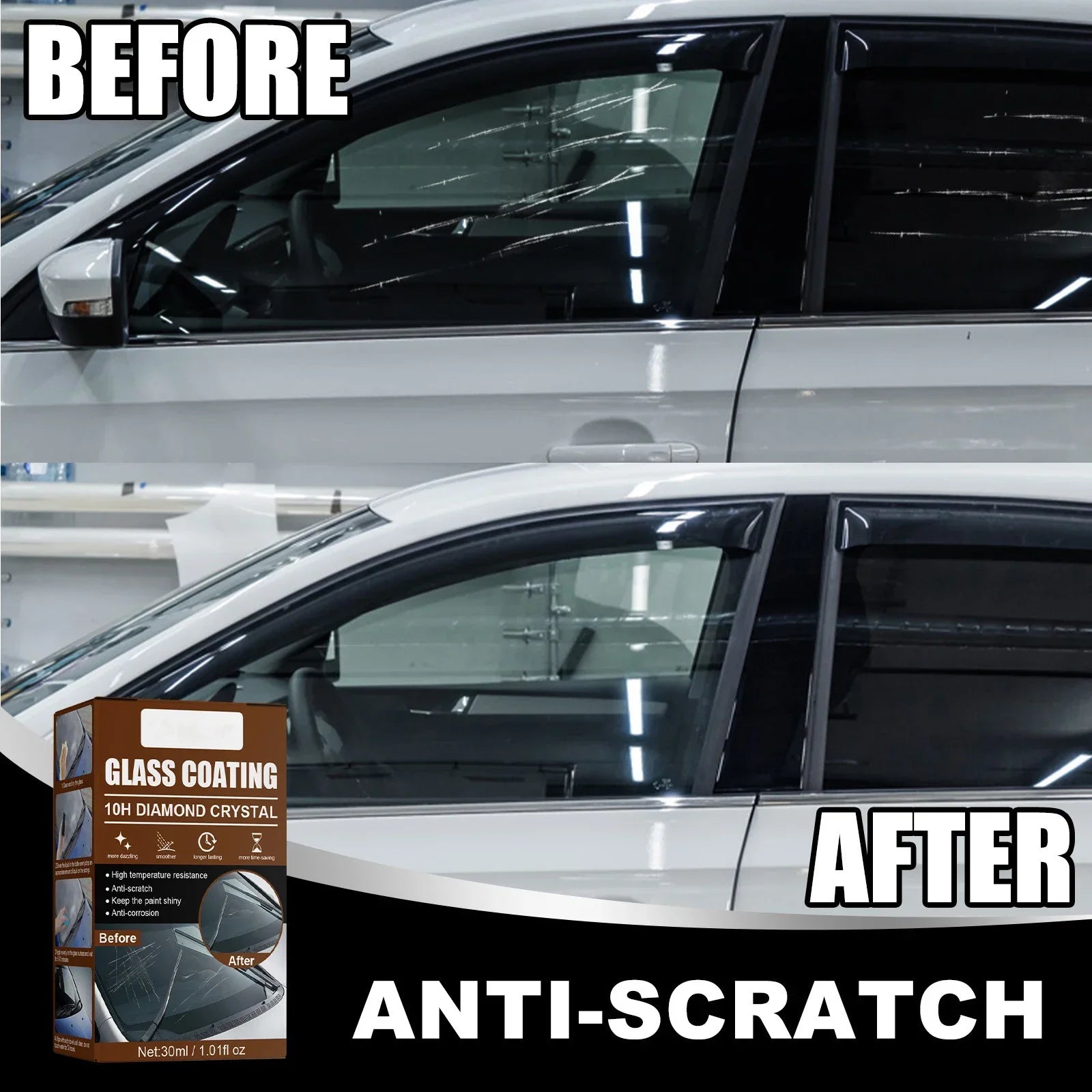 Car Glass Coating Ceramic Coating Nano Crystal Coating Car Windows Polishing Scratch Resistance Glass Waterproof Dustproof Agent