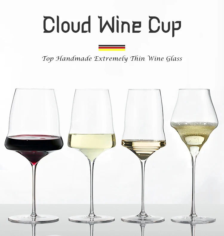 Josephinen Style Luxury Superior Quality Crystal Wine Glass 0.5mm Extremely Thin Handmade Flawless Champagne Cup