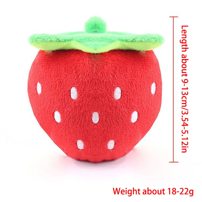 A 7-piece set of puppy sound toys, loose plush pet chewing, plush fruit snacks and vegetable puppy toys, suitable for cute playm