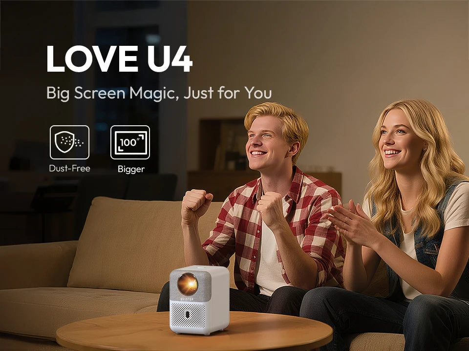 LOVE U4 Smart Mini Home Theater Projector 4K 1080P Video Android WIFI for Smartphone Cinema